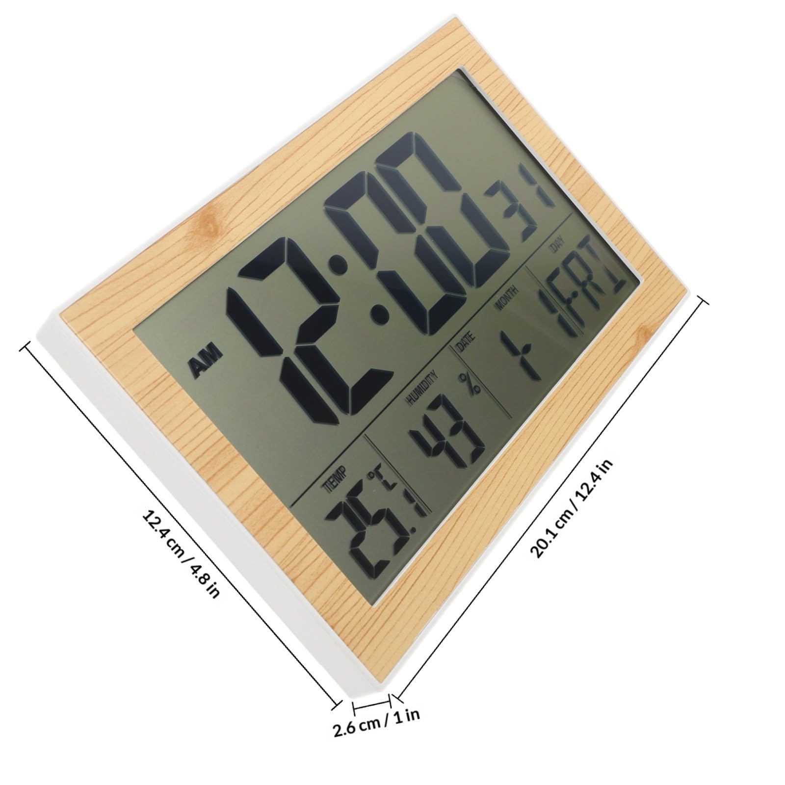 Reloj Despertador Digital de Pared y Escritorio Abs Compacto Temperatura