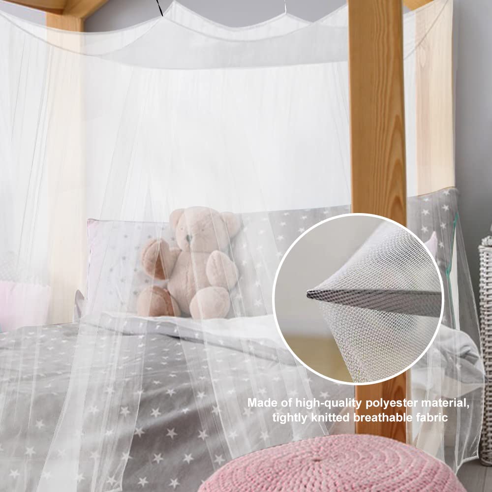 Zanzariera Letto, Zanzariera Baldacchino Pieghevole, Leggero e Traspirante Grande Zanzariera, Letto Quadrata Zanzariera, zanzariera letto singolo, facile e veloce da installare100x200x200cm