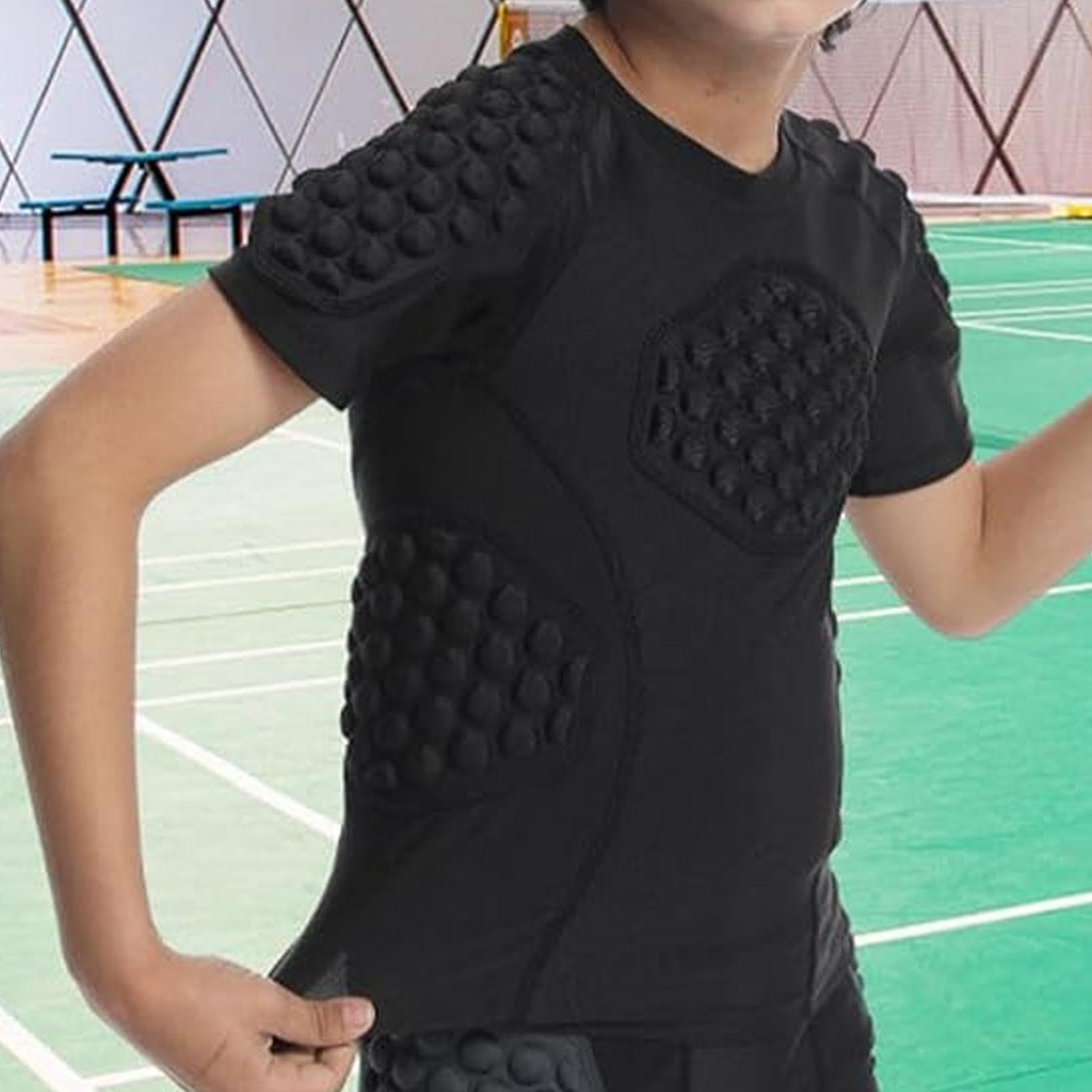 Protector de costillas de fútbol para niños jóvenes, Camisa acolchada de fútbol para jóvenes - Ropa acolchada de pecho de protección | Ropa de protección del hombro del Sternum