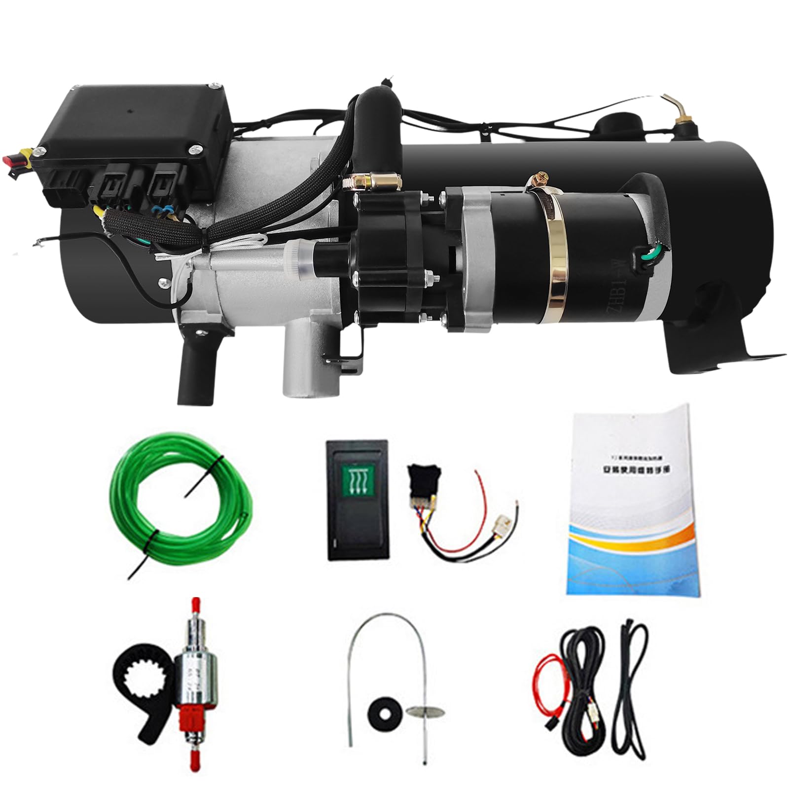 Chauffage Hydraulique Diesel 10KW, Chauffage Diesel pour Voiture, Chauffage Hydraulique de Liquide de Refroidissement pour Camping-Cars et Caravanes (24V/10KW)