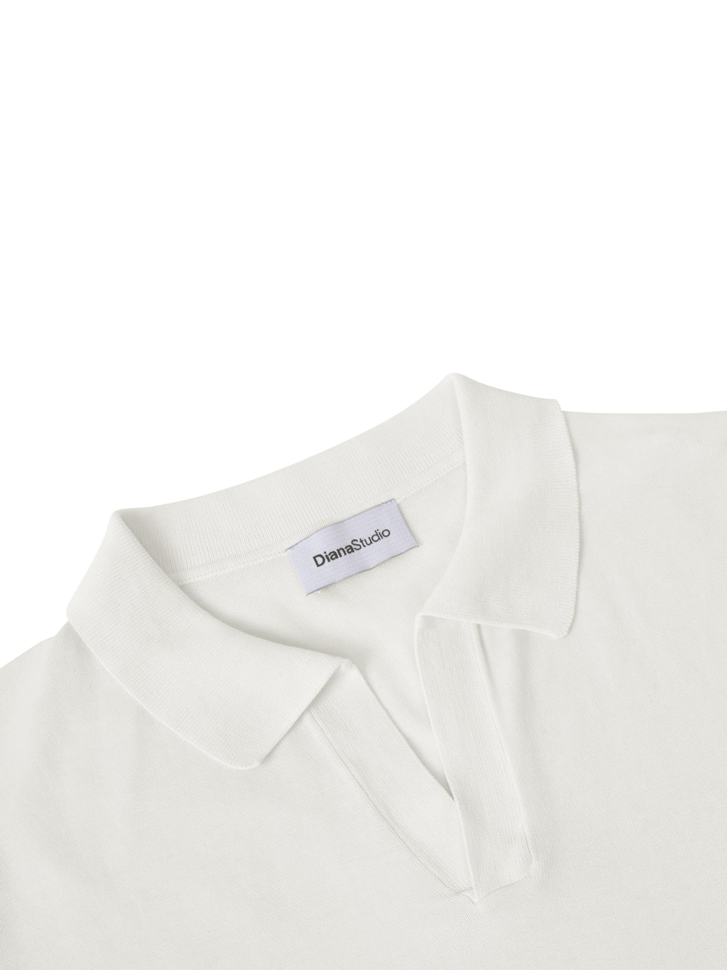 Diana Studio - Polo Rasata in Maglia senza bottoni, Uomo, 100% Cotone leggero extra ritorto, Maniche corte, Casual fit