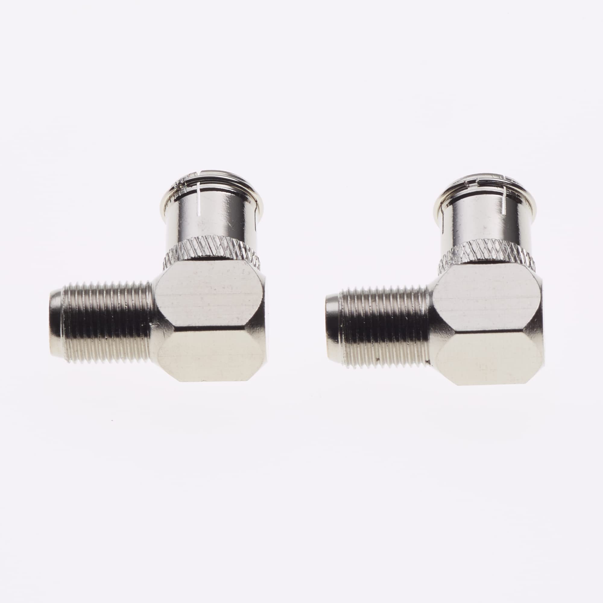 2 Pezzi Spina Connettore Coassiale Angolo Retto 90 Gradi Forma L Femmina Per Antenna TV - Foto 8