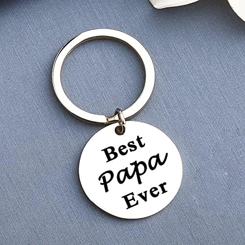 Miniatura 5 de Regalos de cumpleaños de Navidad para papá de nieto, nieto, abuelo, abuelo, regalo de nietos, llavero de Best Papa Ever de nietos