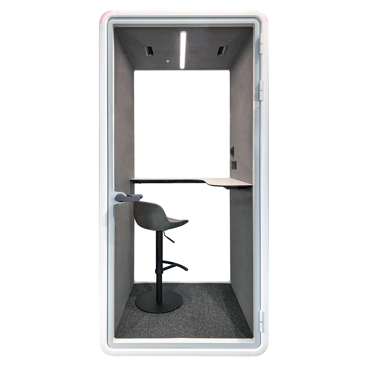Soundproof Office Pod Booth, Quiet Meeting Pod with Acoustic Panels, Portable Modular Pod, Privacy Booth for Private Phone Calling, Single Person