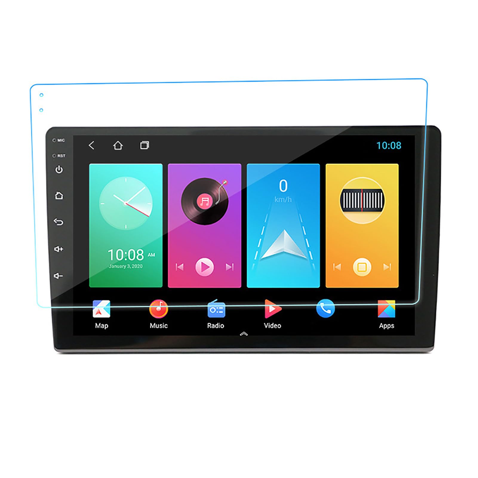 Screen Protector Foils,9Inch Car Navigation Touchscreen Protector Foils,Anti Glare Anti Fingerprint Central Control Navigation Screen Protector Film with Cleaning Kit for Car