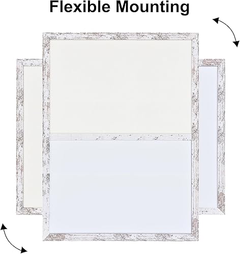 Miniatura 3 de Tablero de anuncios, pizarra blanca de fieltro para oficina, escuela, cocina, dormitorio, marco de madera blanca, 17.7 x 23.6 pulgadas, pizarra