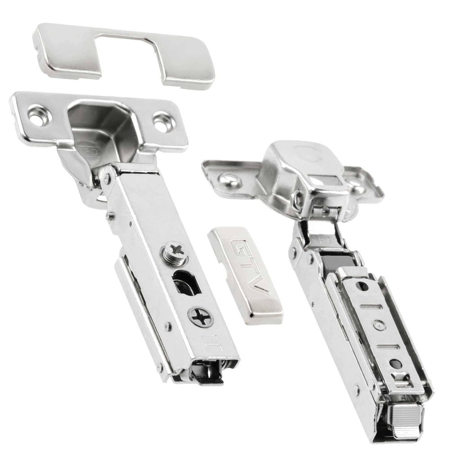 Full Overlay Door Hinge Cupboard Kitchen Door 105 Degree 35mm Furniture Silent Close Hinges 3D Adjustable Clip-On, Modern Slim Design, Easy Installation, Front Mount, Durable Hardware (2)