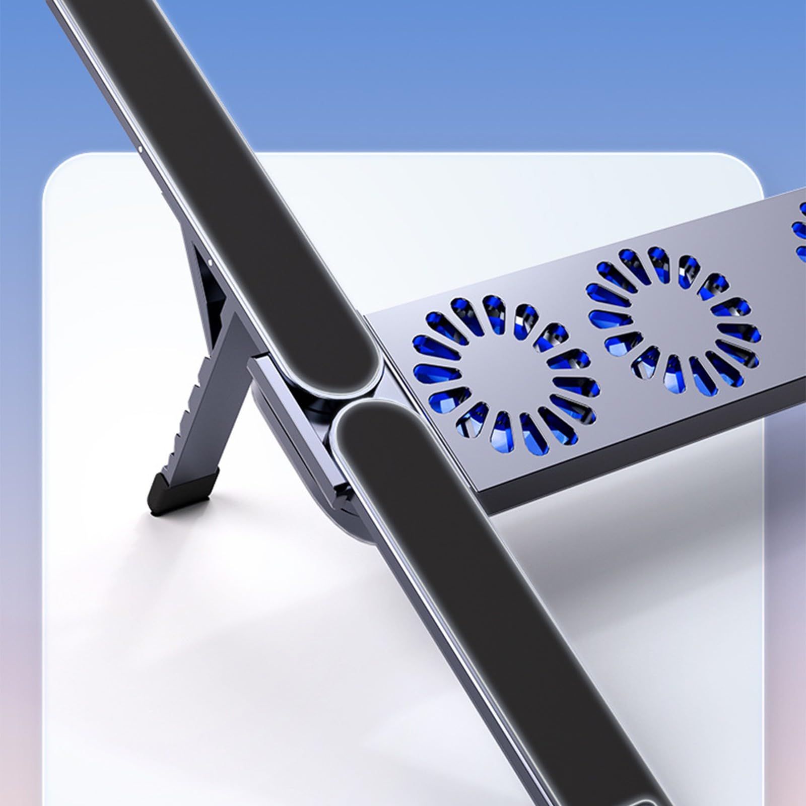 Pad di raffreddamento pieghevole del computer portatile con ventola silenziosa e supporto regolabile per tablet da 10-17 pollici Design in lega di alluminio