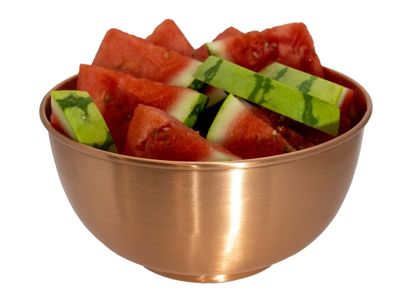 Grande ciotola in rame puro da 20,3 cm – Ciotola a fondo piatto perfetta per cucina, stoviglie e usi decorativi. Confezionato in attraente confezione regalo!