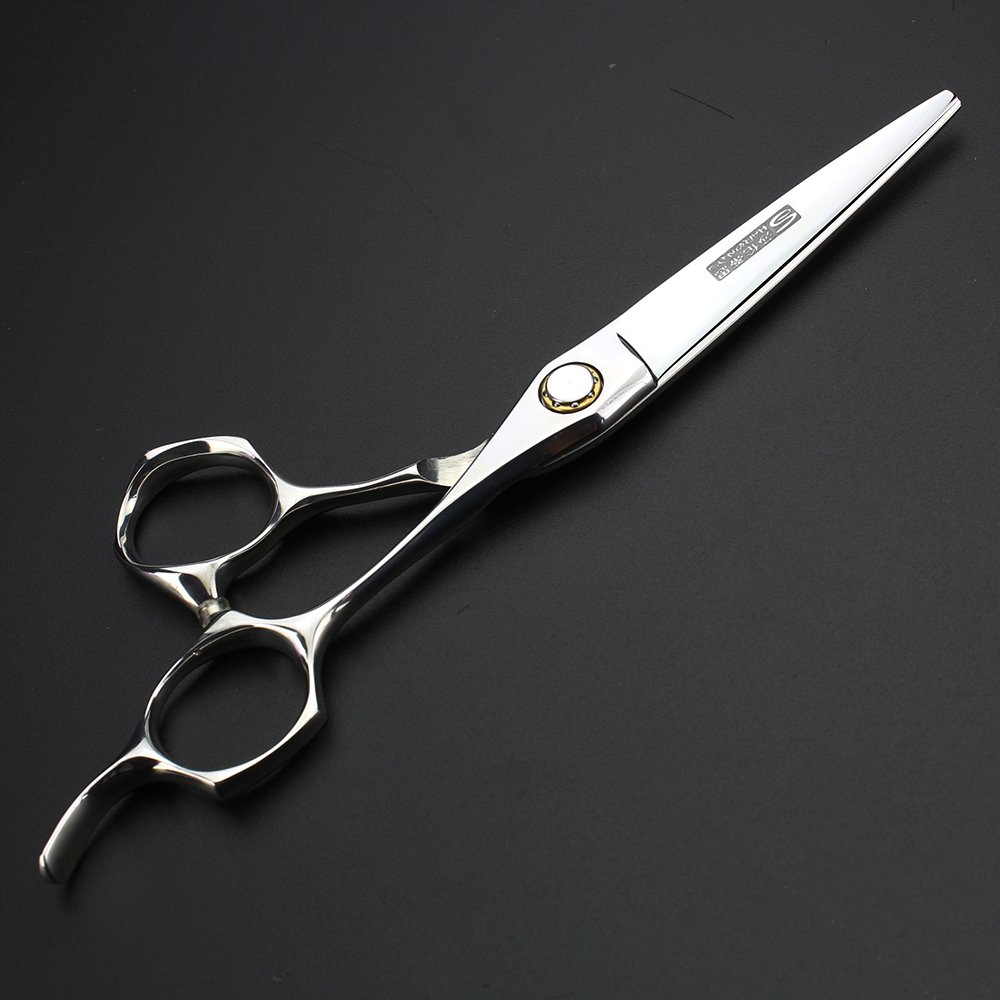 Giappone 440C Parrucchiere Studio Barber Styling Professionale Toolset Moda 6' Barber Forbici e Forbici Efficienti(6 pollici, 2 pezzi-C)