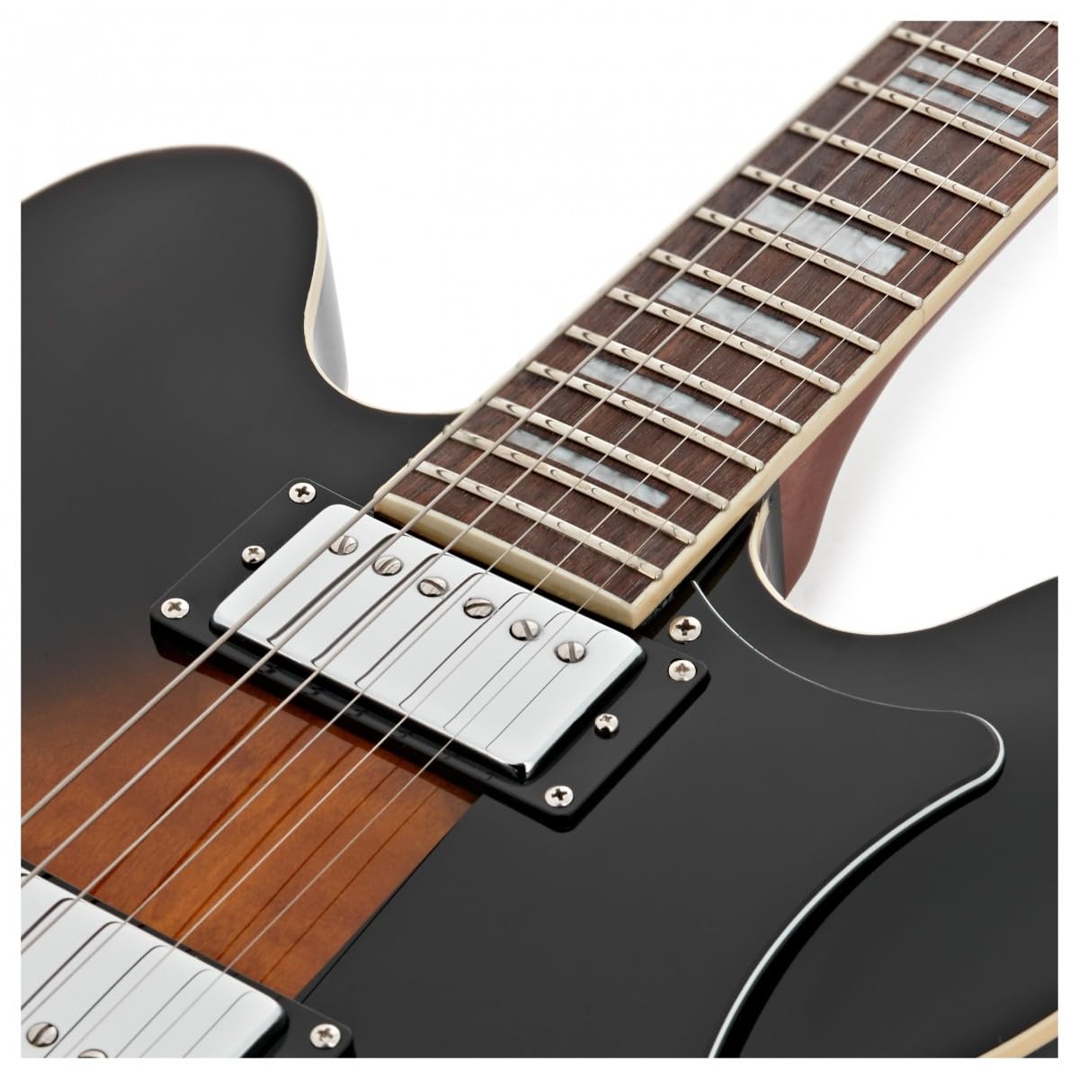Hartwood Chitarra semiacustica Revival Legend TR, Sunburst | Toni Profondi e Risonanti dal Corpo in Tiglio, Braccio Tremolo Integrato per Vibrato Sfumato, Semi-Cavo, Sunburst