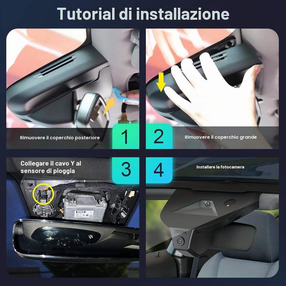 Fitcamx 4K Dash Cam per Alfa Romeo Tonale 2022 2023 2024 2025 (HD2-D5410), OEM Look, 2160P UHD Video, WiFi & APP incorporati, Registrazione Loop, Sensore di gravità, Plug & Play, Scheda 64GB