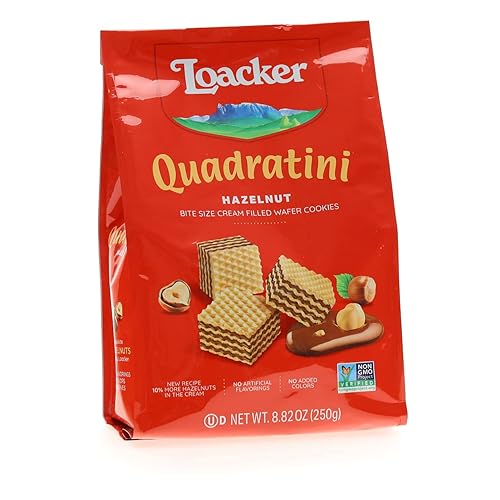 Loacker Quadratini - Galletas prémium de oblea de avellana, 250 grmoas8.82onzas