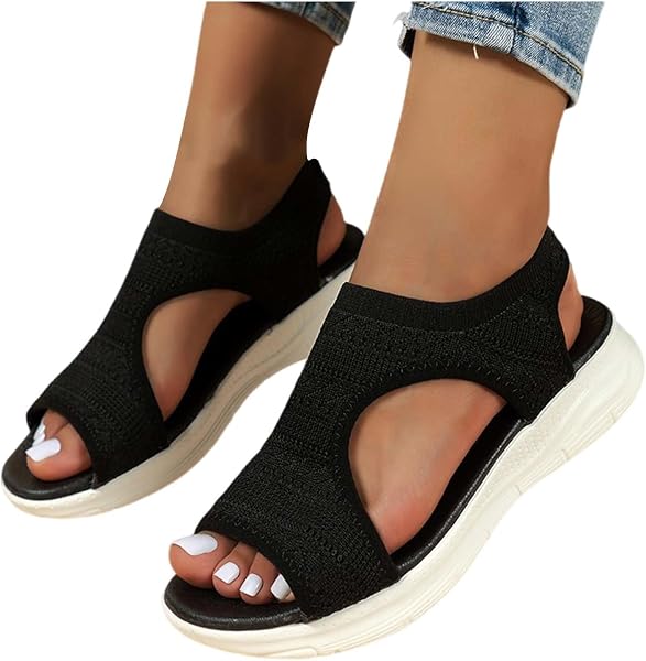 Sandali Ortopedici Donna Estive Comodi Elegante Scarpe Sandali Trekking Donna Mesh Casual Leggero Sandalo Aperta Antiscivolo Sportivo Lavabili Morbida Scarpe Traspirante con Memory Foam Outdoor - 2
