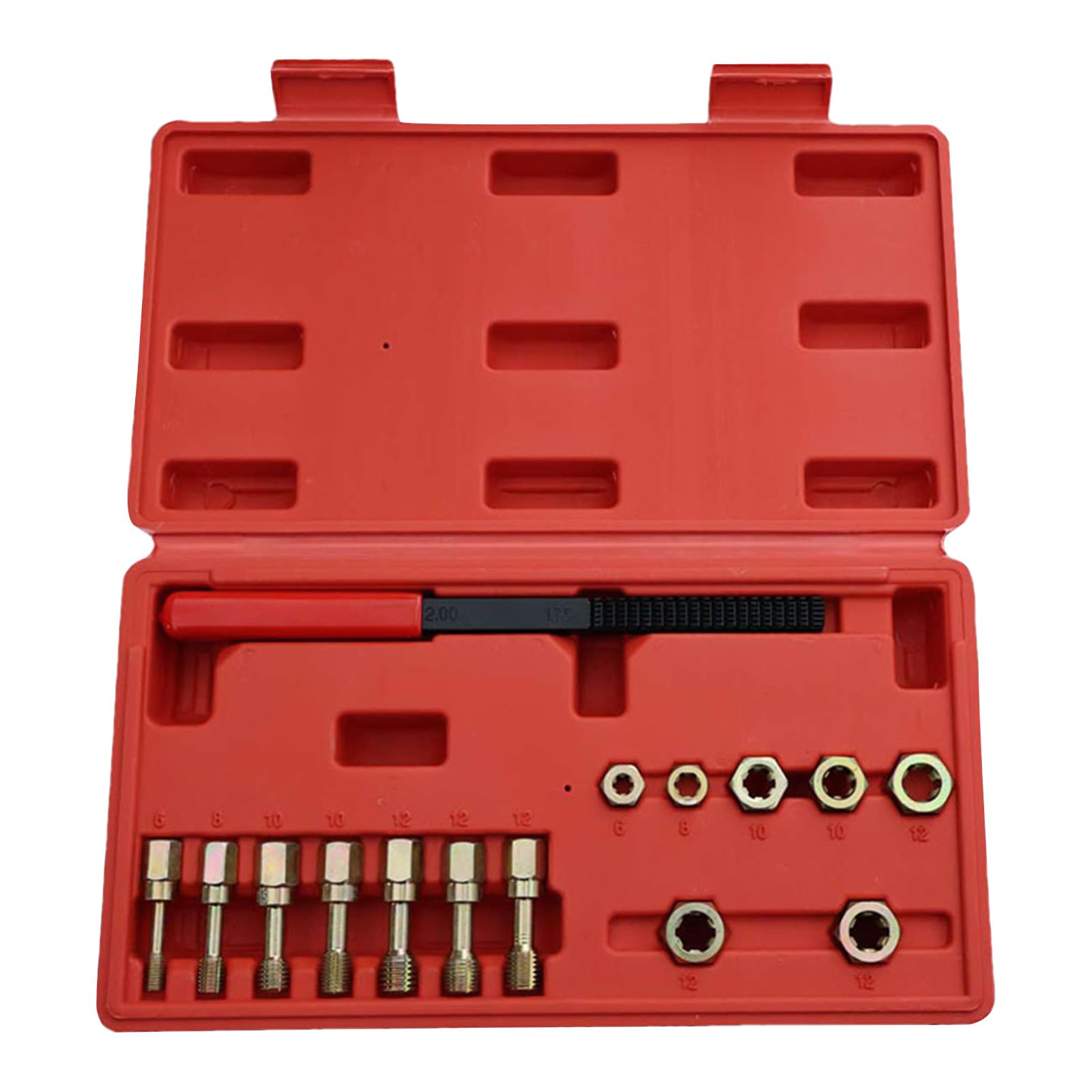 Zbiianxer 15Pcs Thread Repair Set With Taps Dies And Double Ended File For Restoring Damaged Threads On Bolts Efficient Restoration Chaser For Effectively And Repairing Rusty Or Damaged Threads