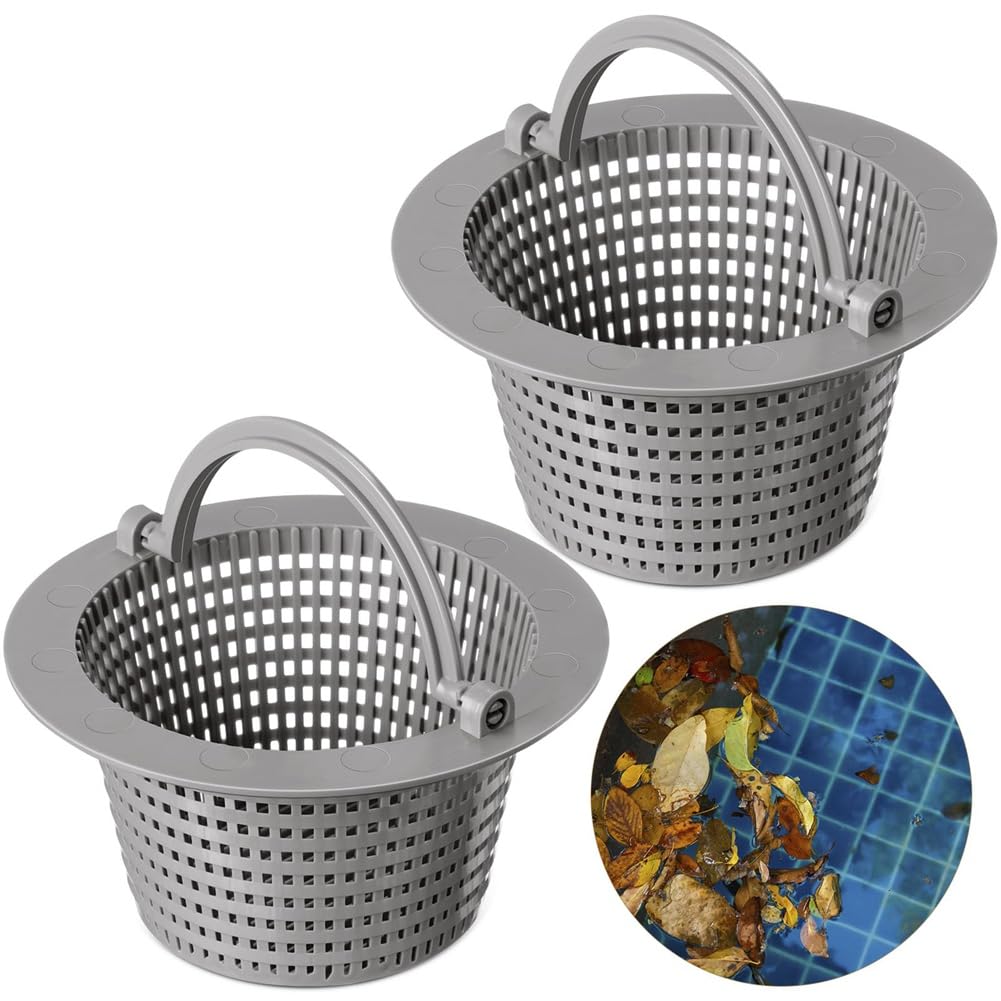 Cenei Grey Skimmer Basket For Inground Pool Swimming Pool Skimmer Basket Handle Pool Strainer Basket