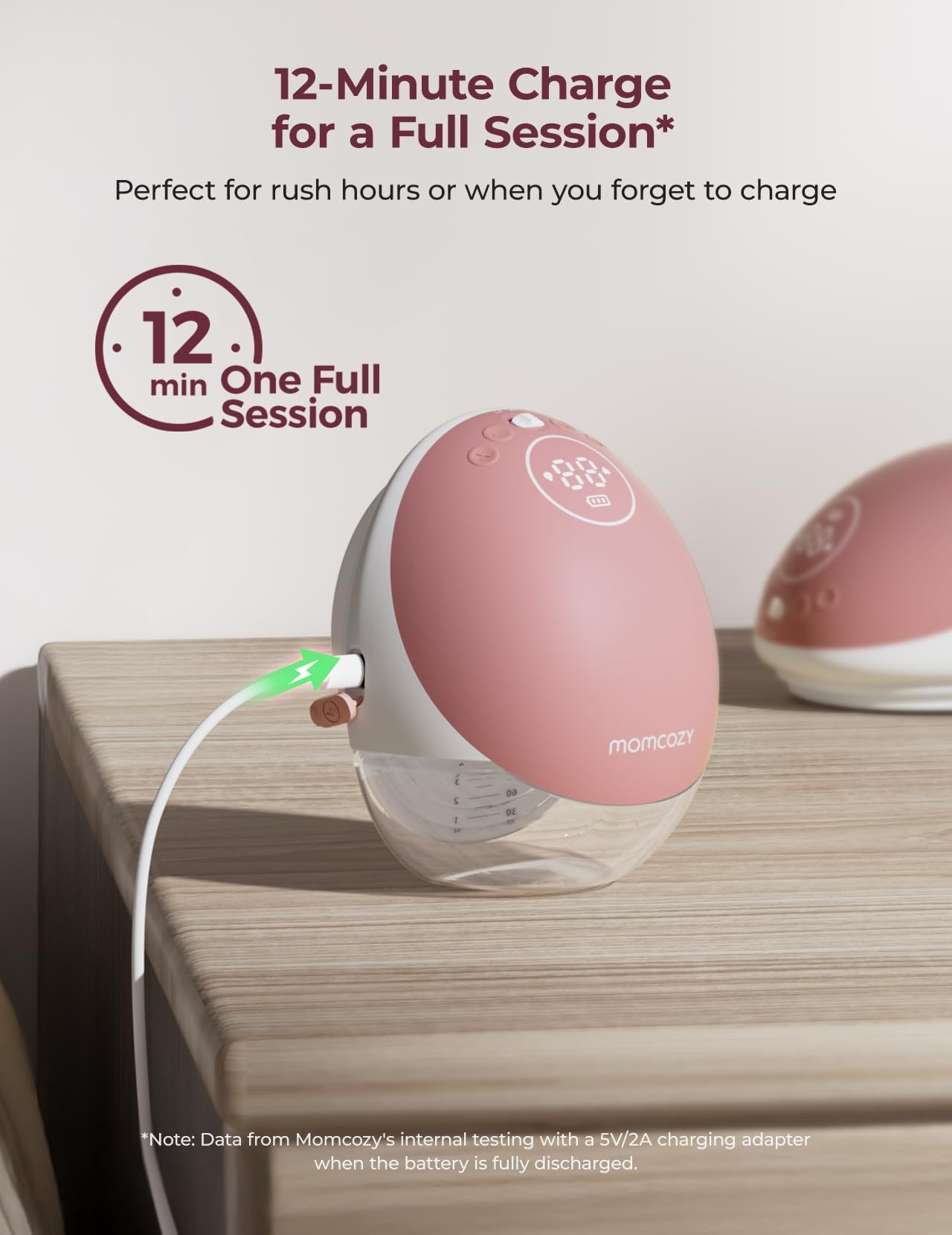 Momcozy Mobile Flow Laktator | Ulepszony, elektryczny i sterowany aplikacją M9, wiele trybów i 15 poziomów, przenośny laktator 24 mm