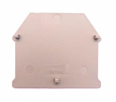 Dinkle DK10NC DIN Rail Terminal Block End Cover for DK10N, Pack of 50