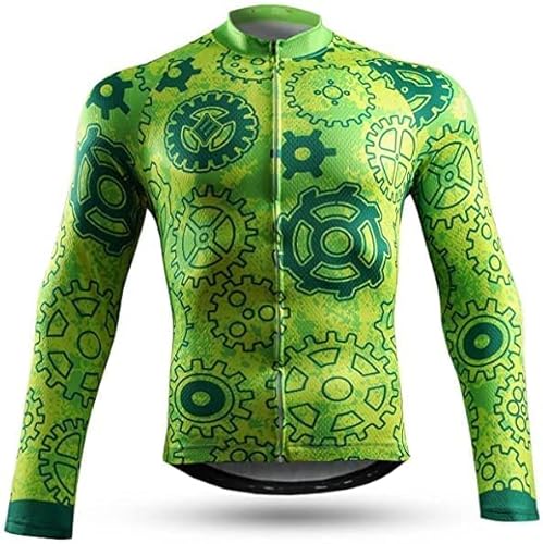 NEENCA Herren-Fahrradtrikot, kurzärmelig, mit 3 Rückentaschen, Durchgehender Reißverschluss, atmungsaktiv, schnell trocknend Cover