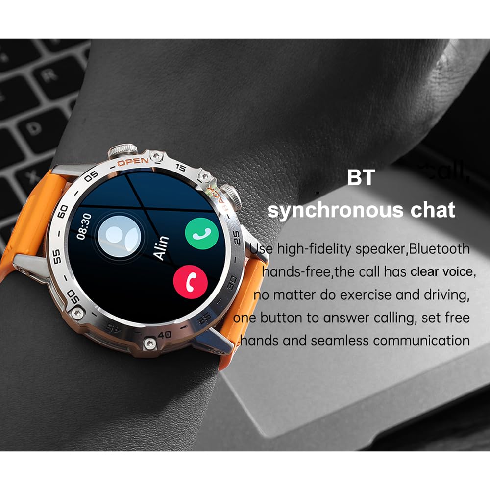 K52 Smart Watch con BT Call Step 1 39 IPS Schermo Impermeabile Sport per Android iOS Salute