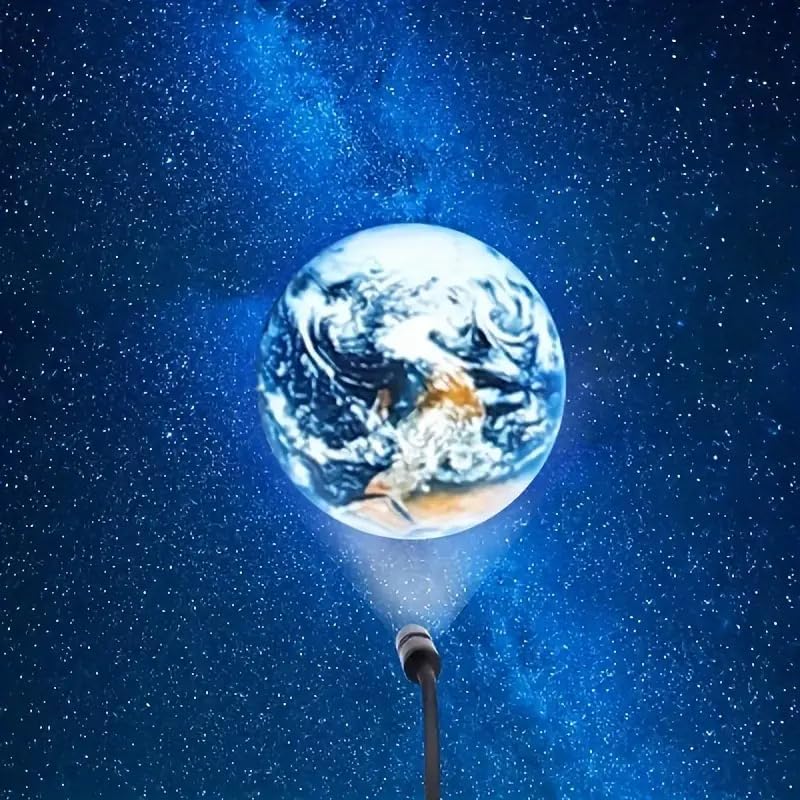 Image of 360-Degree Earth Projection Night Light, USB Star Lamp with Galaxy Display, Romantic Room Decor