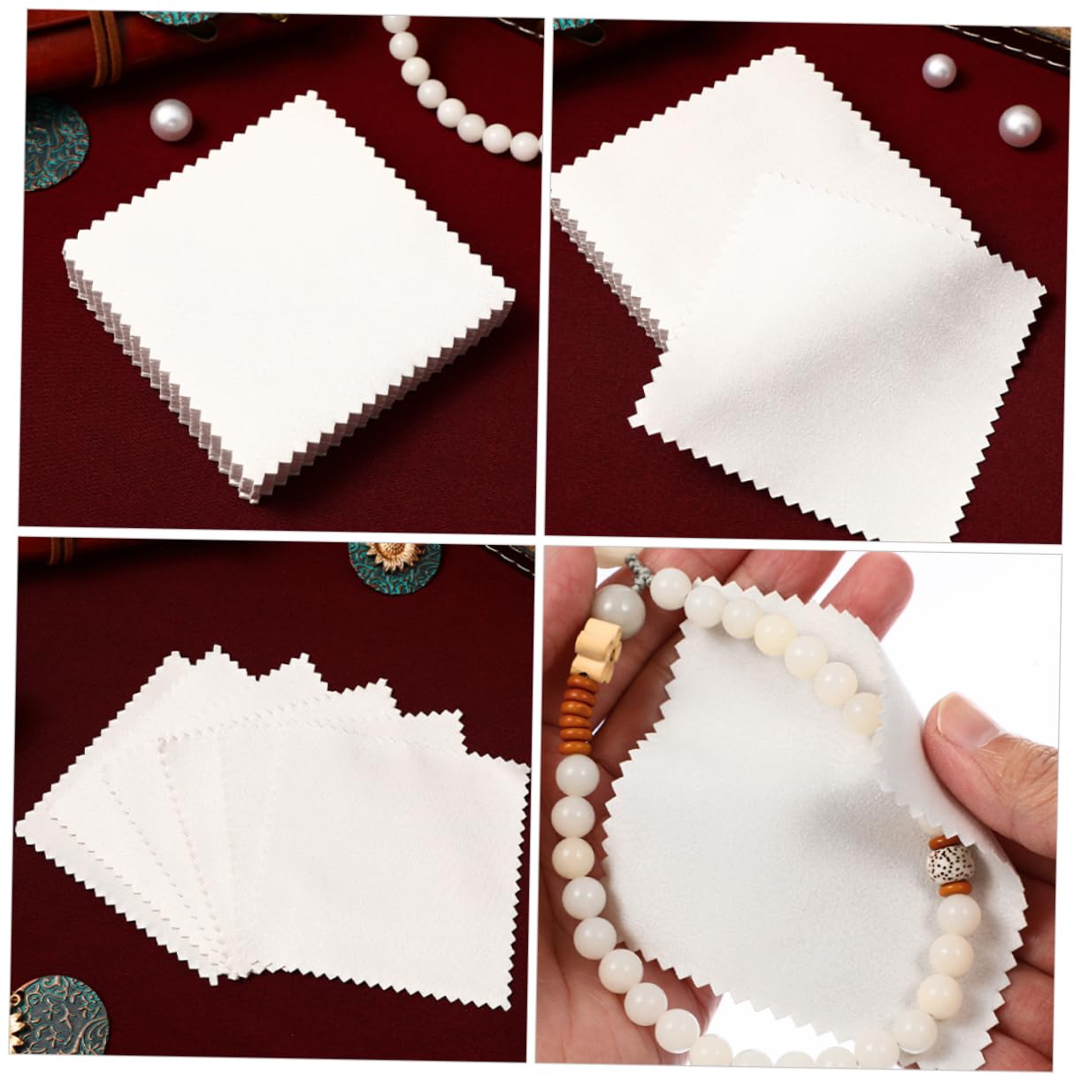FRCOLOR Panno per La Pulizia Lucidatura in Microfibra per Gioielli Pulitore Panni per La Pulizia dei Gioielli Salviette Lucidanti Pulitore per Gioielli Panno per La Pulizia