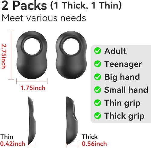 Miniatura 3 de Paquete de 2 protectores de pulgar de béisbol para bateadores profesionales, ayuda de entrenamiento de swing de bateo, protector de pulgar de