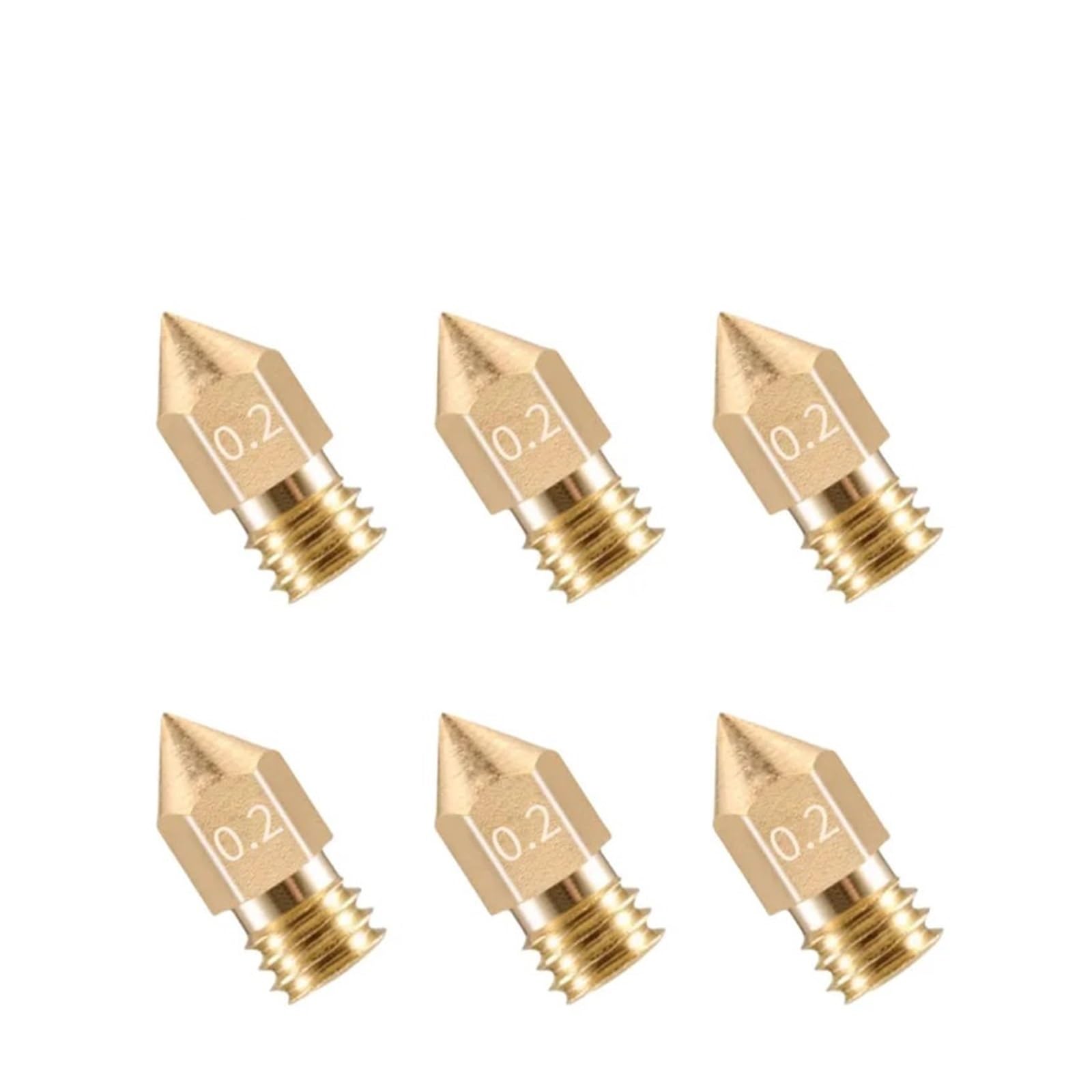 Set ugelli in ottone MK8 J-Head, misure miste per filamento 1,75 mm | Set di ugelli estrusore per stampante 3D da 0,2/0,3/0,4/0,5/0,6/0,8 mm per hotend(100PCS,0.5mm)