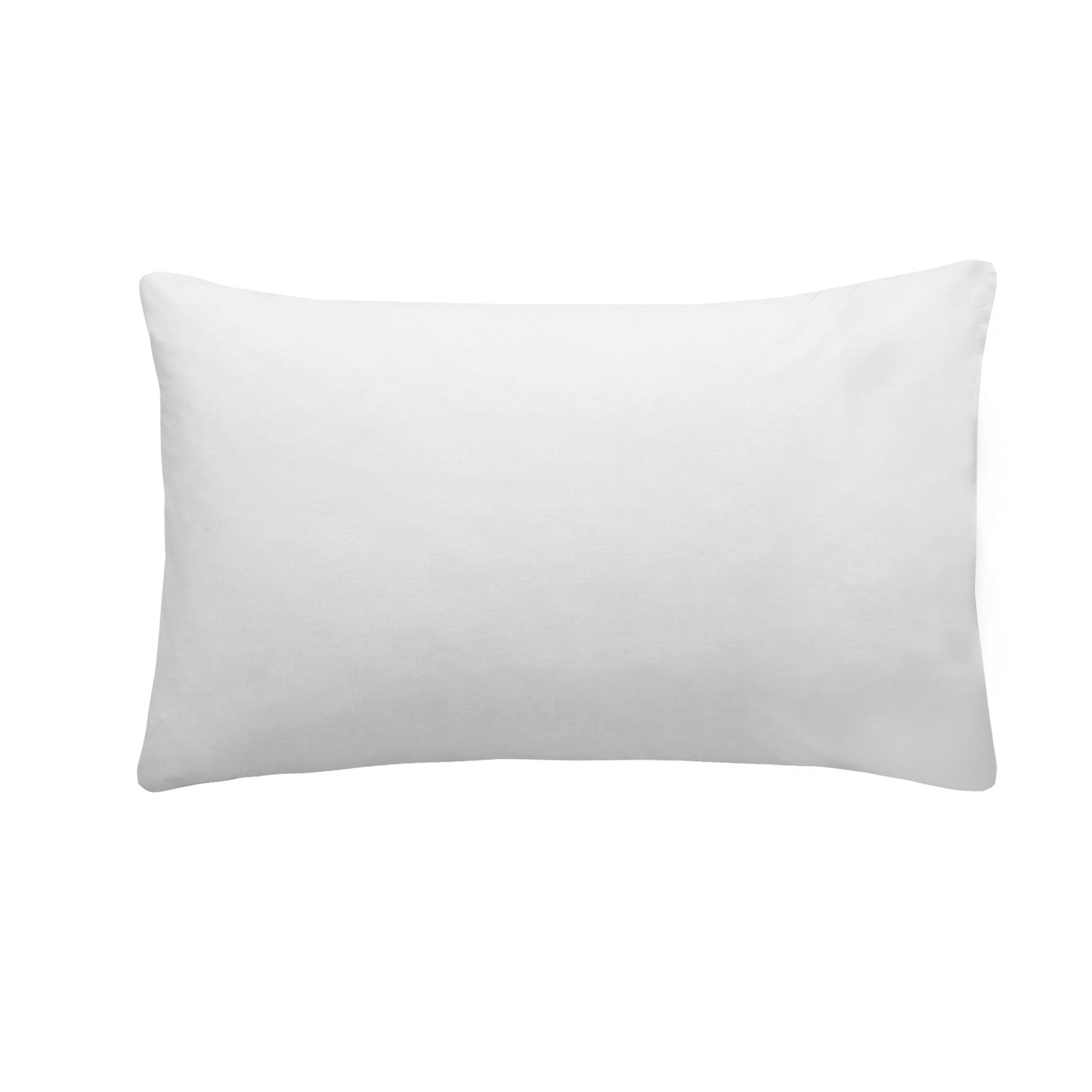 Just Contempo White Non-Iron Easycare Percale Plain Pillow Cases, Pack Of 2