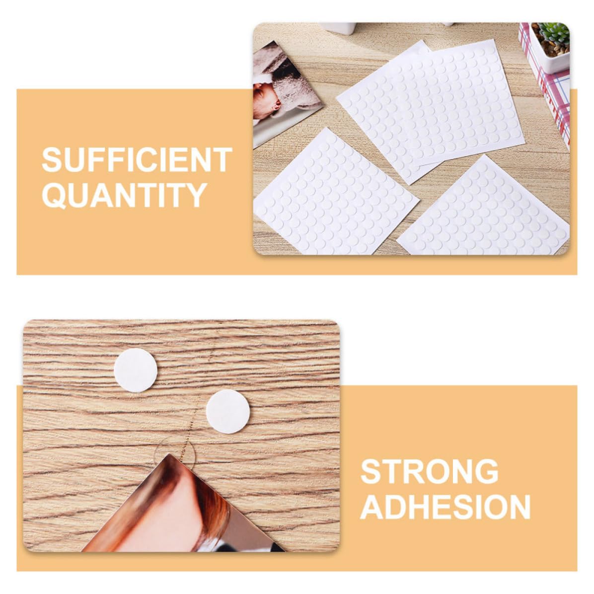500pcs Round Acrylic Adhesive Dots Double Sided Removable