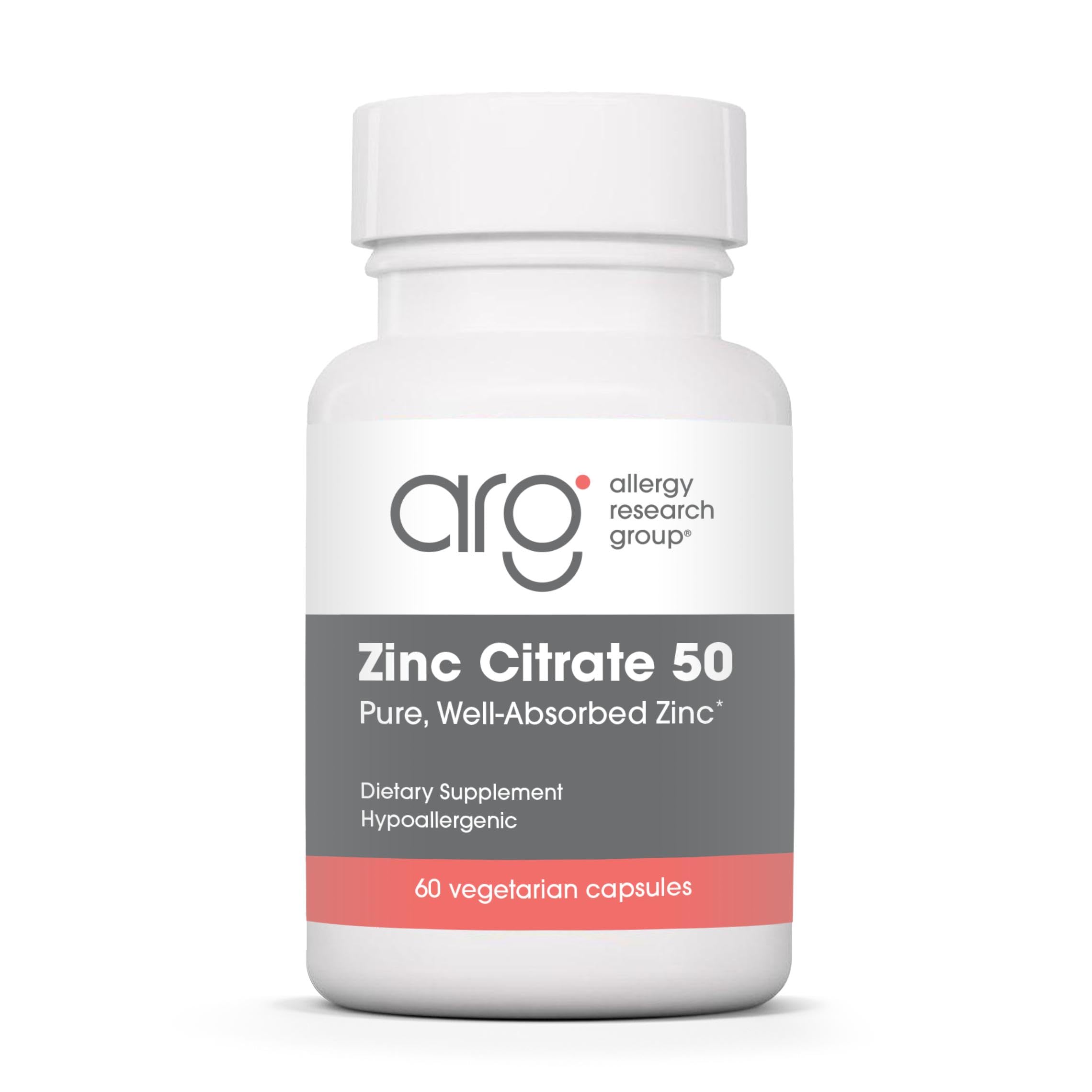 Zinc Citrate - Delivers 50 mg Zinc Citrate - Supports Immune Response, Cognitive Health & Cellular Function - 60 Servings - 60 Capsules