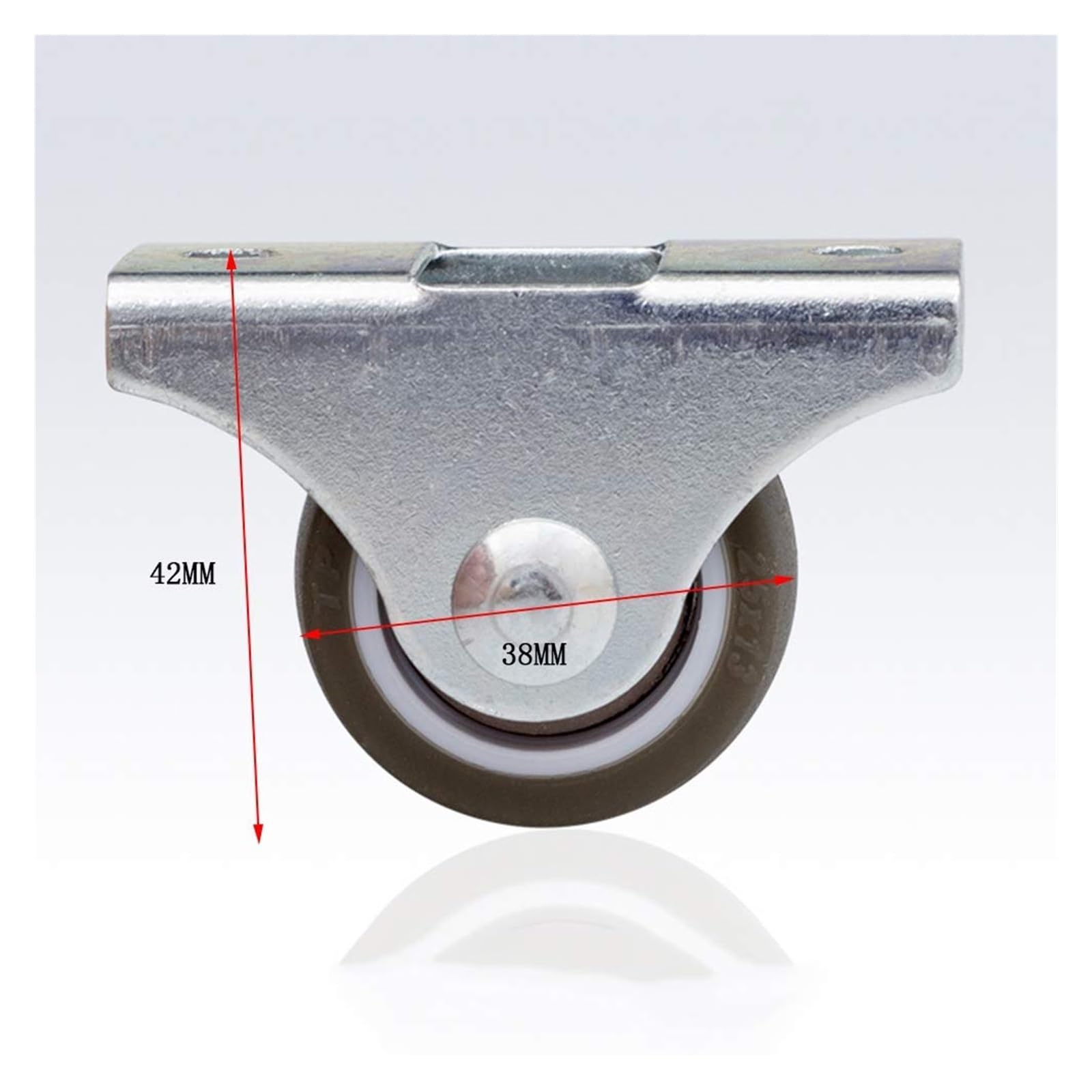 Ruedas giratorias, Ruedas para sillas de Oficina, Ruedas de Goma para Transporte de Muebles, Ruedas fijas de 25 mm, fijación de Goma de 50 mm, Juego de 4