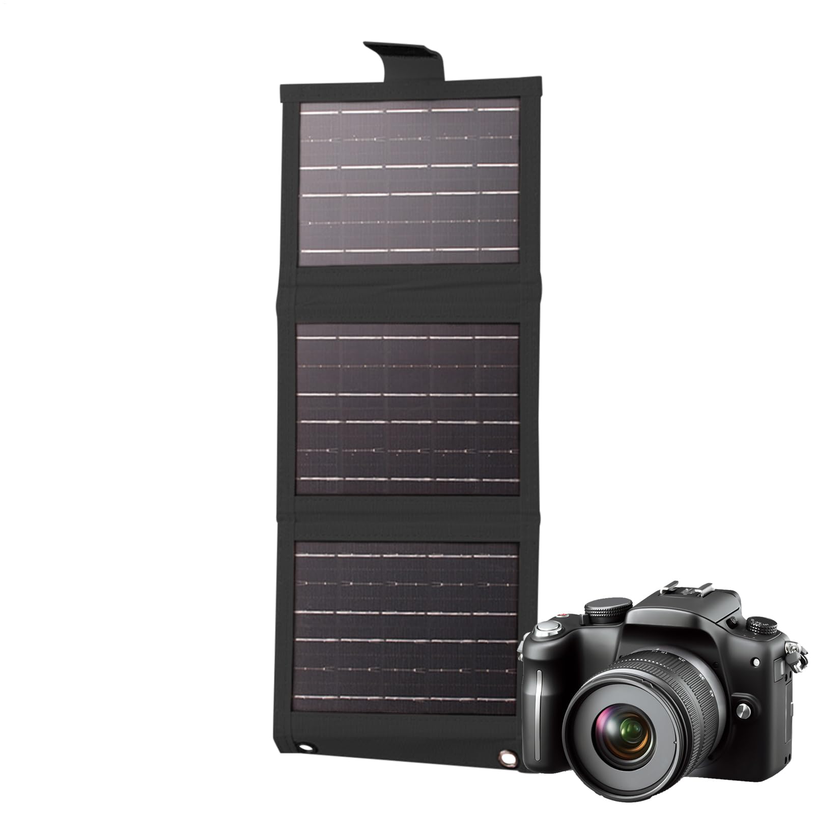 Cargador solar portátil para camping: panel plegable para móviles y tabletas 8