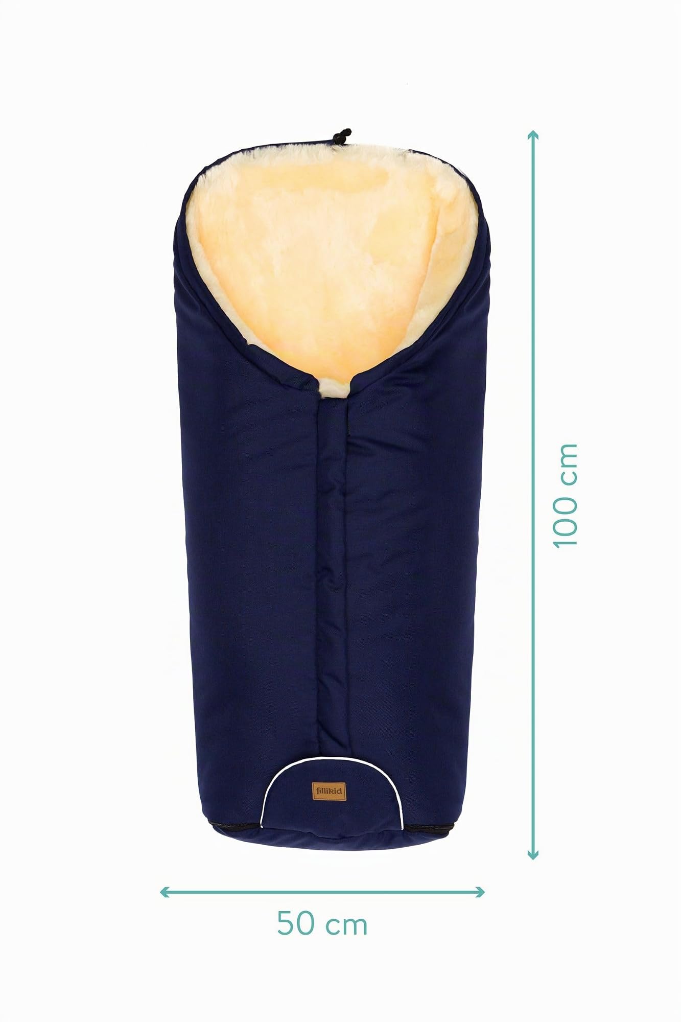 Fillikid Winterfußsack Tacama Exklusiv, Lammfell | Für Kinderwagen & Buggy, atmungsaktiv, wind- & wasserabweisend