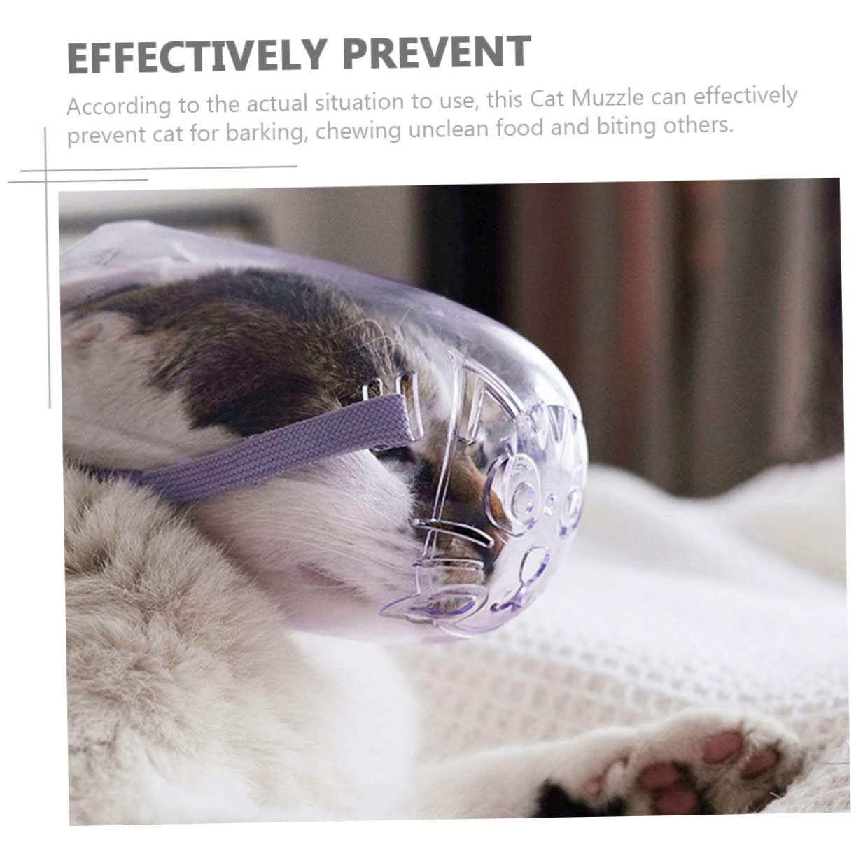 DOITOOL 4piezas Bozal para Gatos Antimordeduras Transpirable y Ligero para Evitar Mordiscos y Masticación Uso Baños y Visitas Al Veterinario