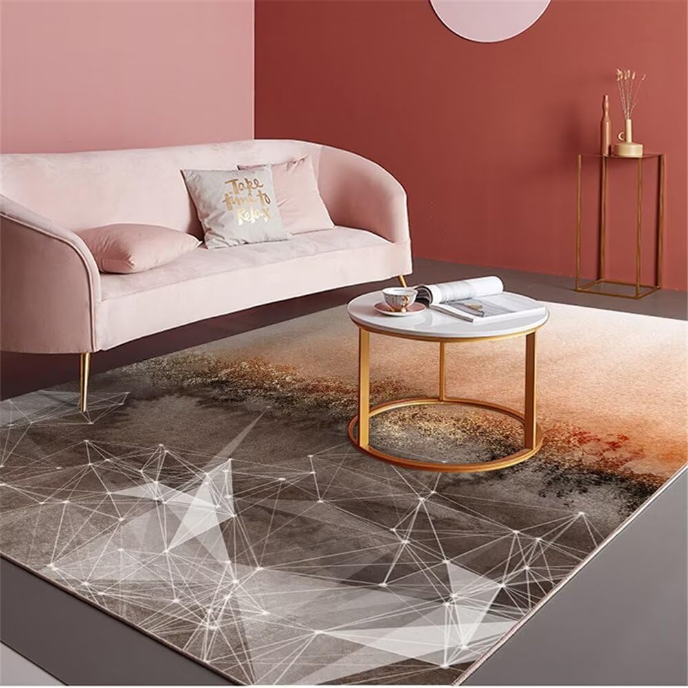 Tapis abstrait motif géométrique 170x240cm aux finitions soignées