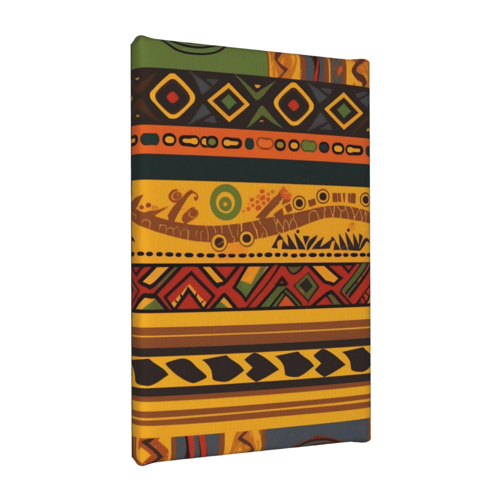 YKLJG Abstract African National Pattern Printed Wall Art Canvas Painting 20x30 CM Wooden Framed Picture Painting Artwork Prints for Bedroom Kitchen Home Office Decor
