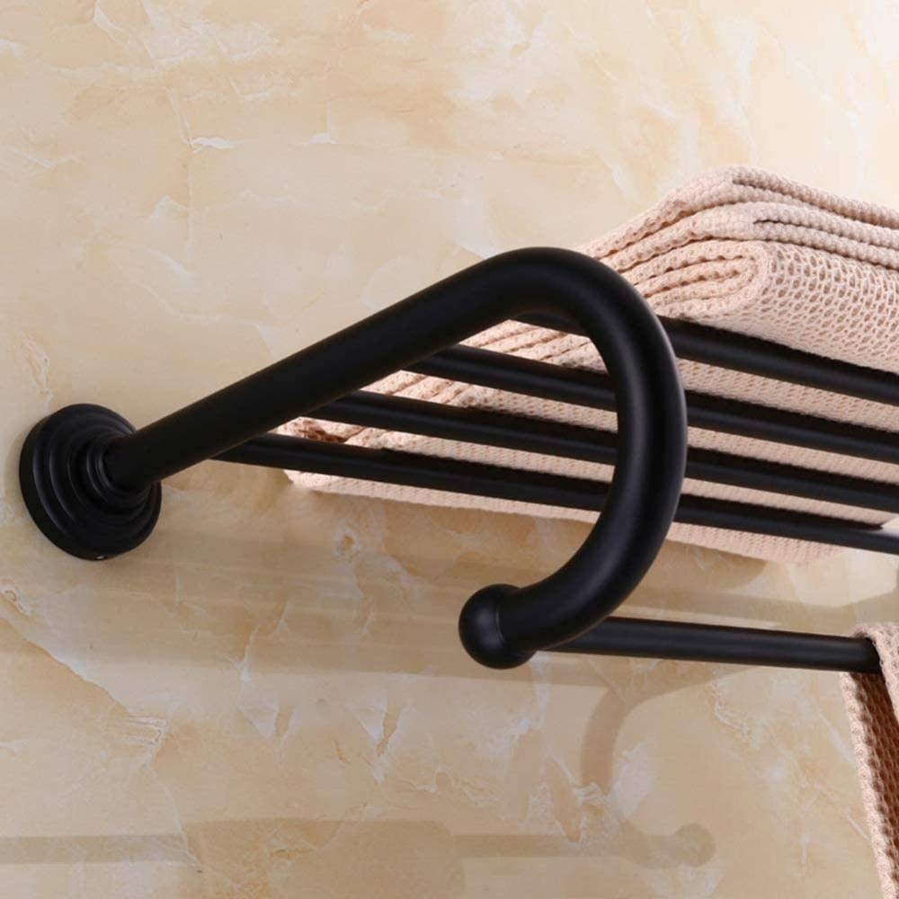Stendino da bagno in rame Portasciugamani da bagno Ciondolo da bagno Doppio portaoggetti Torre Appendiabiti Anello a mano (dimensioni: 50 cm) Decorazione Comfortable anniversary