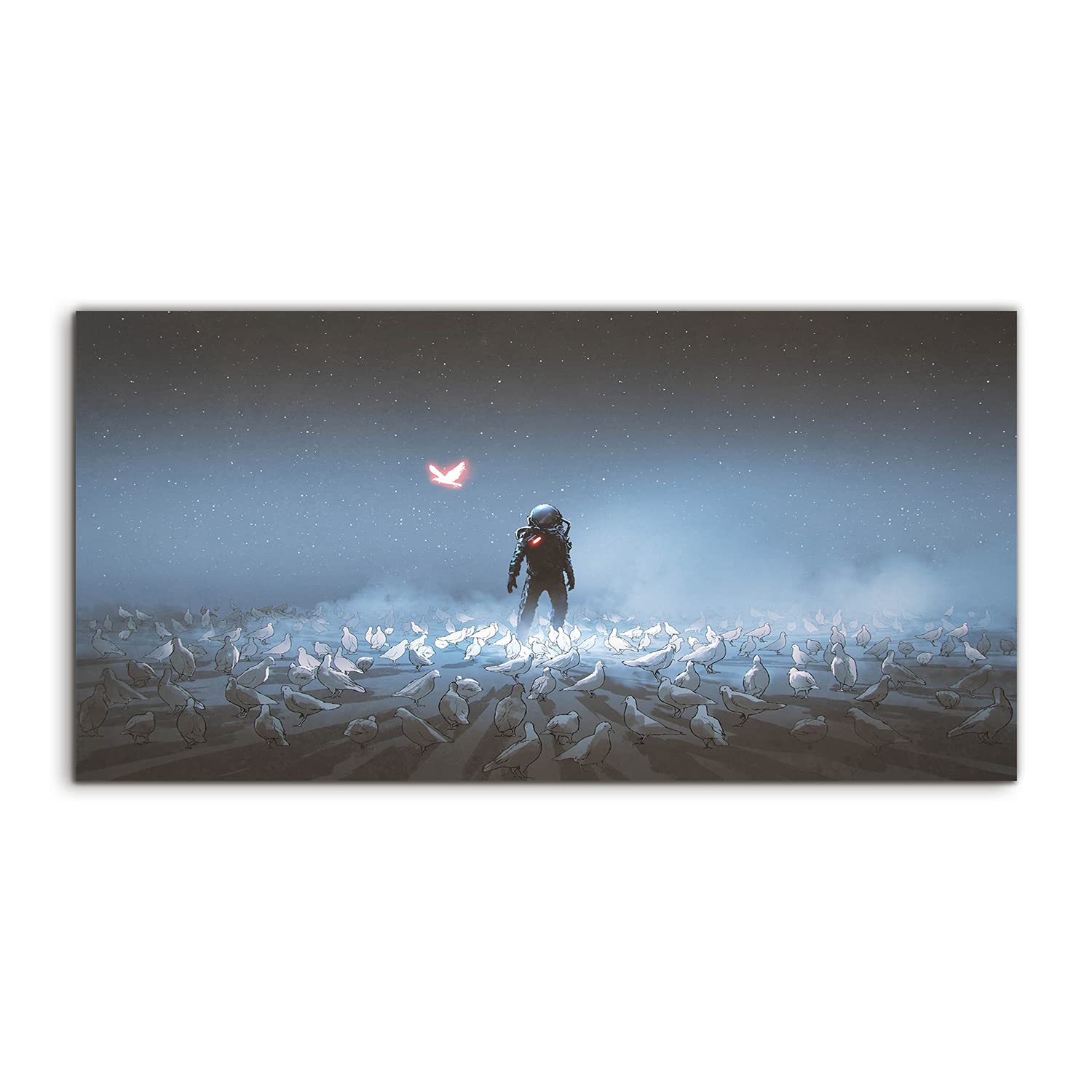Tableau acrylique 120x60cm astronaute pour decoration murale salon - 8