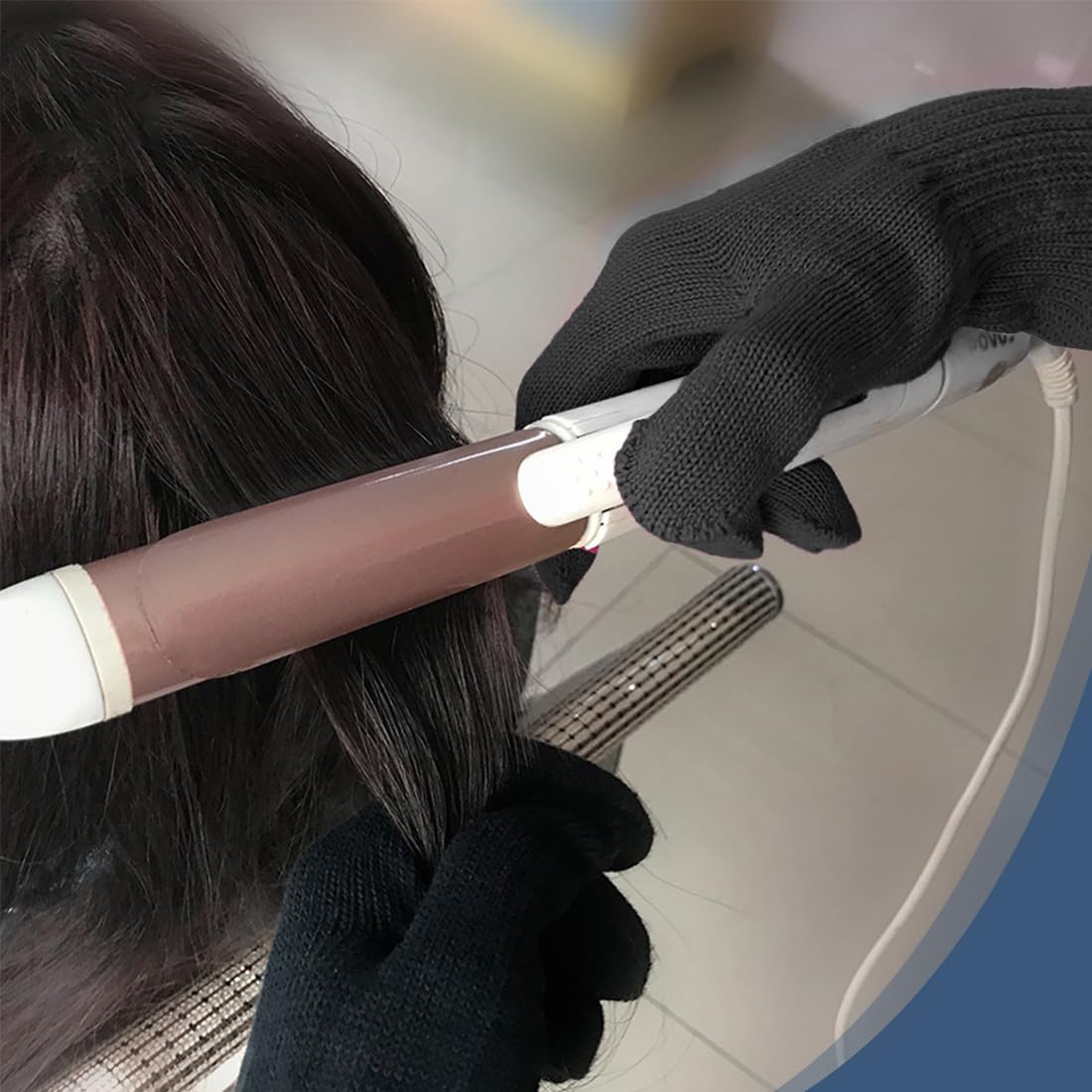 1 Paire de Gants Résistants à la Chaleur, Anti-Brûlure pour les Mains, Professionnels Hautement Respirants et Confortables pour Fer à Friser, Fer Plat, Outils de Cheveux (Taille M)