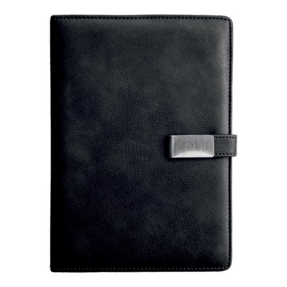 Anupam Diario a righe con charm, 192 pagine, formato A5, copertina rigida, in pelle, con chiusura magnetica in metallo, con passante per penna, 80 g/m², per prendere appunti e scrivere a scuola e in