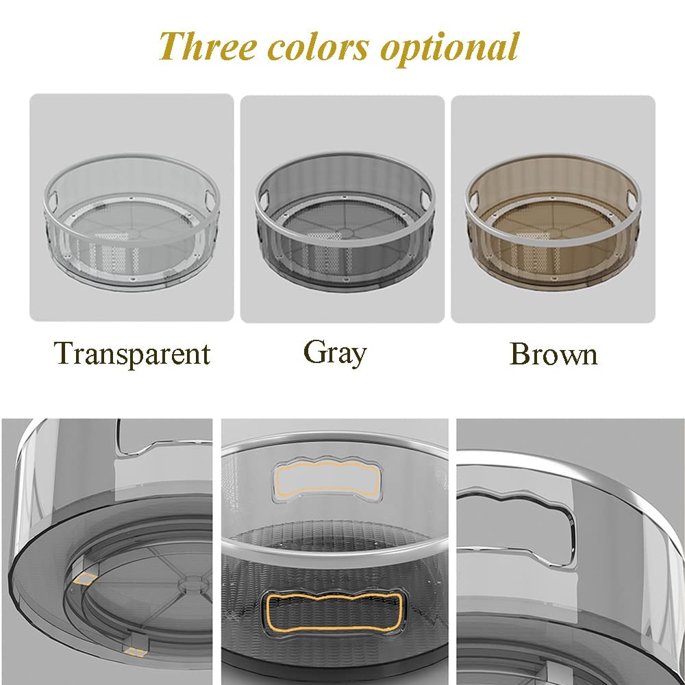 Organizador Giratorio Transparente Plataforma giratoria Lazy Susan de 12 Pulgadas Estante para Especias Bandeja de Almacenamiento giratoria de Gran Capacidad para latas y Especias Organizad