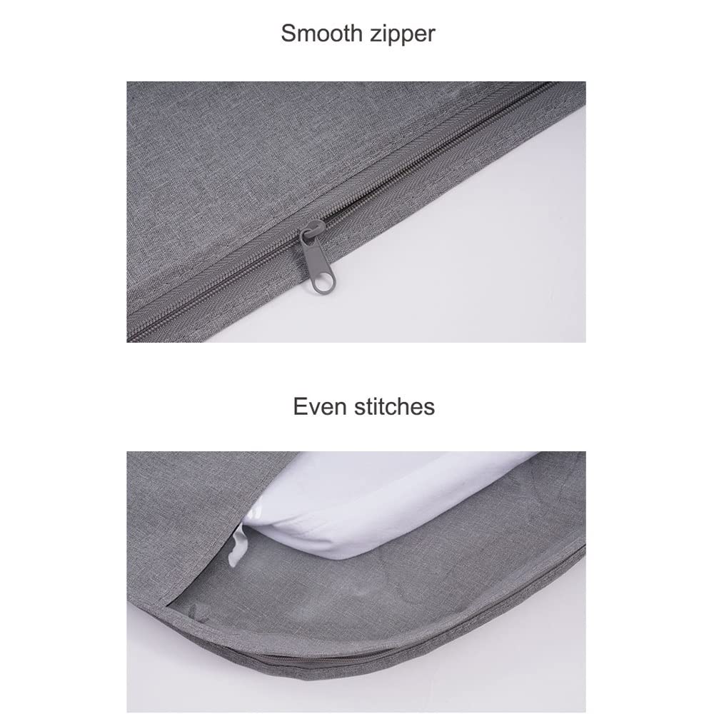 Funda para ropa Bolsa para el polvo Bolsa para ropa Protector Abrigo Vestido Traje Funda para guardarropa Colgando Almacenamiento de ropa (Color : Dark grey, Size : 58x128cm) (Light Blue 58x128cm)