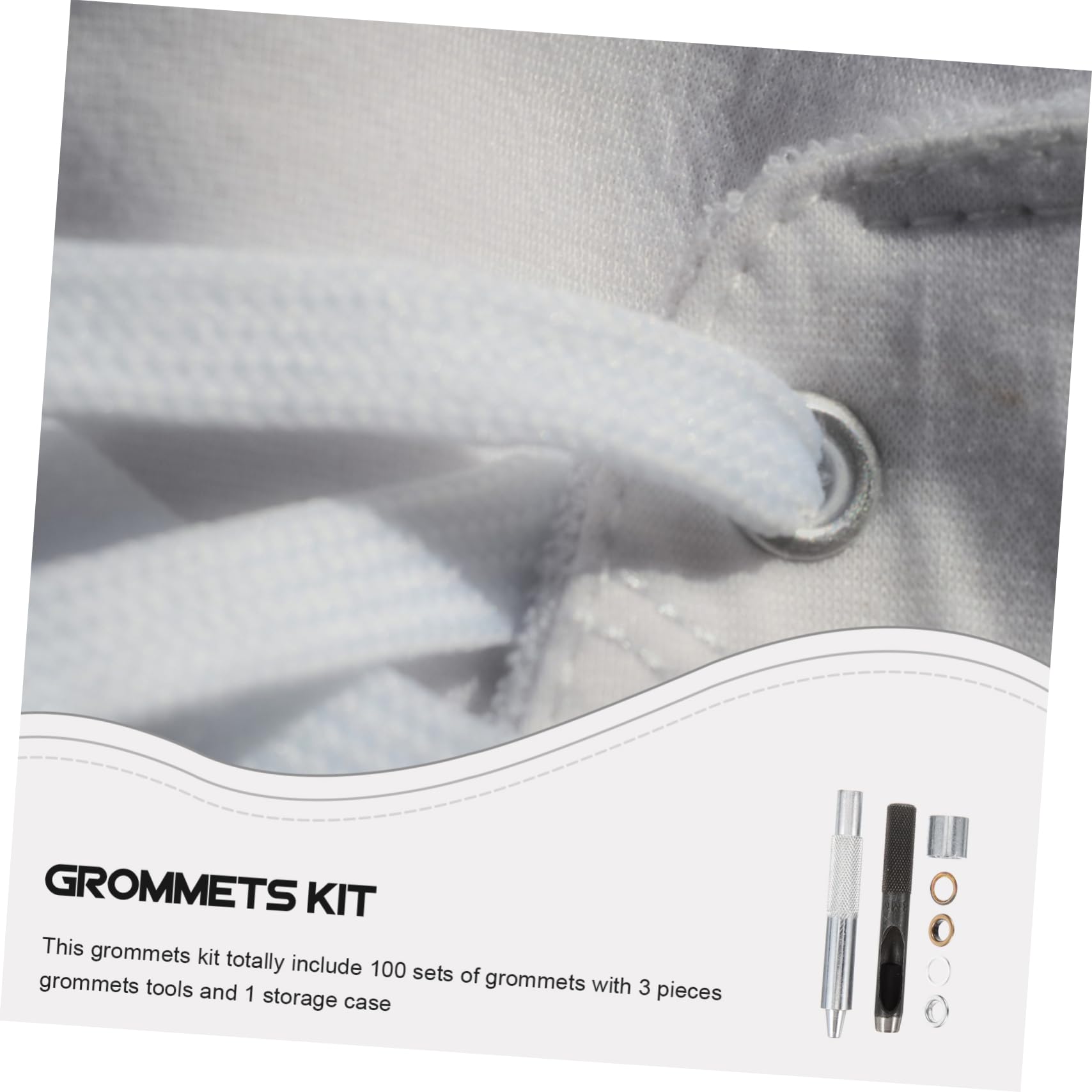 NUOBESTY 200pezzi Kit Di Occhielli Metallo Strumenti Per Scarpe Abbigliamento e Progetti Fai Da Te Occhielli Colorati Per Tende e