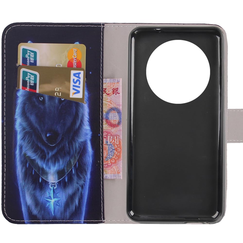 Cover Portafoglio Con Fiore E Supporto Per Vernee T3 PRO – Pelle PU Con Slot E Chiusura Magnetica – 5.5 Pollici - 3