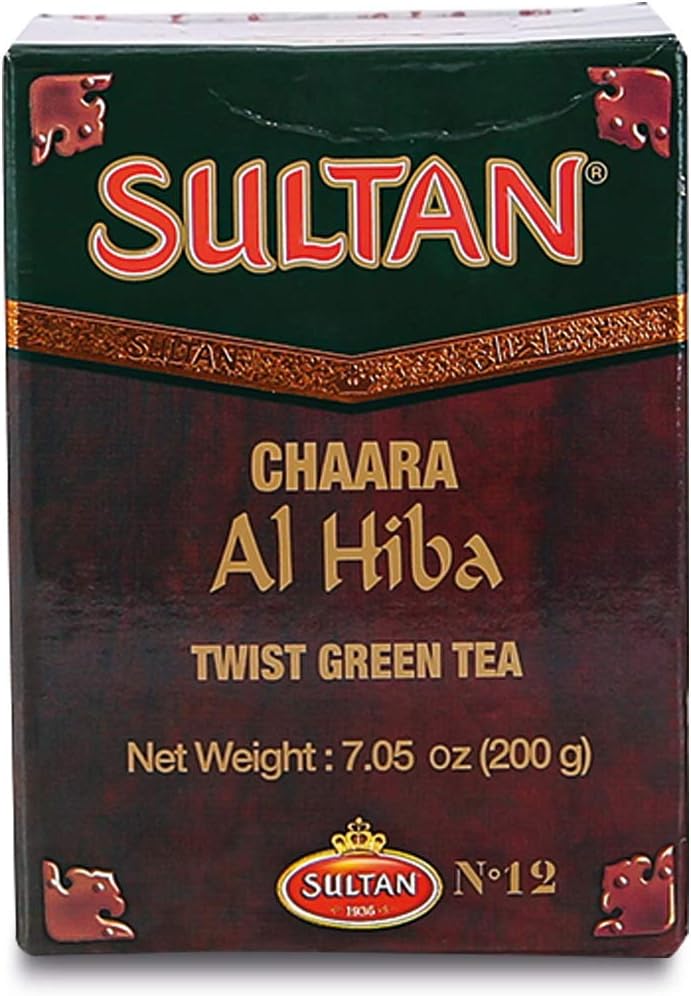 SULTAN TEA Moroccan Chaara Al Hiba Twist Loose Green Tea, Herbal Teas (Single Pack - 200g)