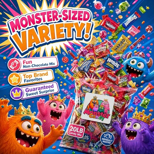 Image of Party Favor Candy Mix - 20 lb Party Stuffers - Goodie Bag Stuffers for Kids - Variety Pack - Bulk Candy Bags - Individually Wrapped Candies - Parade Candies - Valentine's Day - July 4th