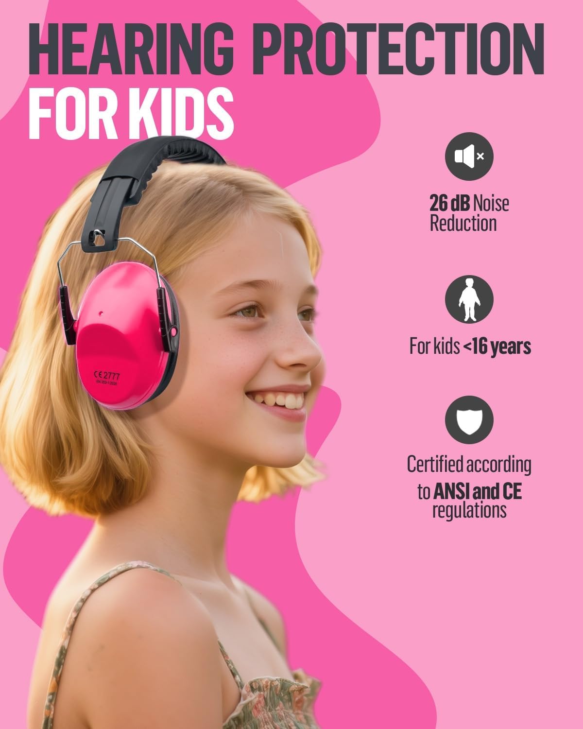 GUKOY Ear Defenders Children, 26dB SNR Noise Cancelling Headphones Sound Blocking Earmuffs Autism - Image 2
