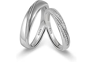 Meissa Wedding Rings for Her Sterling Silver