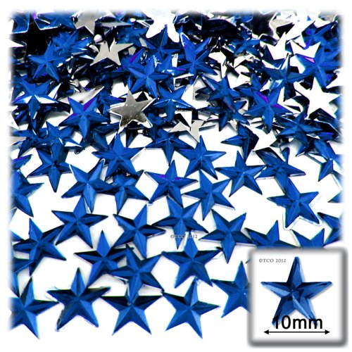 The Crafts Outlet 144Pc Loose Flatback Acrylic Rhinestones Star 10Mm - 46Ss Flatback Crystal Clear #TOP4